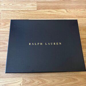 Ralph Lauren Gift Box Signature Blue with Gold Lettering 13.5” x 10” x 2”